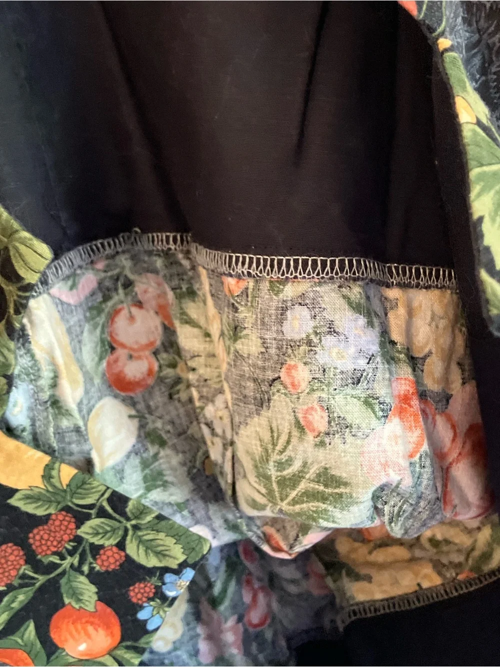 Handmade Patchwork Cotton Midi Skirt - Picture 3 of 4
